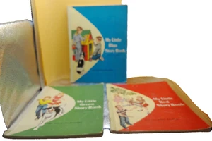 My Little Red Green Blue Story book lot 3 Ginn Basic Readers 1961 issued - Imagen 1 de 7