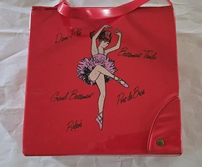 Vintage Ballet Box 1950's Blue Vinyl Carrying Case 10x10 - Image 1 of 4