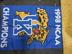 Kentucky Wildcats Vintage Rare 1998 National Champions Flag 41”-29”  - Picture 1 of 6