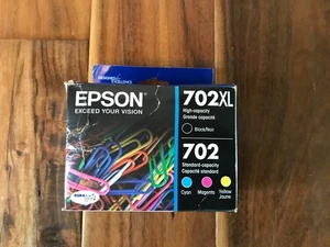 NEW Genuine Epson 702XL Black 702 Cyan Magenta Yellow Ink Cartridges EXP 09/2024 - Bild 1 von 2