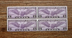 Bloque de 4 centavos de correo aéreo Scott C12 de Estados Unidos - Imagen 1 de 3