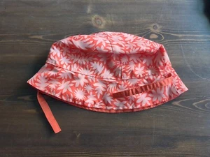 Rei Co Op Orange flower Bucket hat 1-3 years Kid Toddler Baby Summer Sun Hat - Picture 1 of 5
