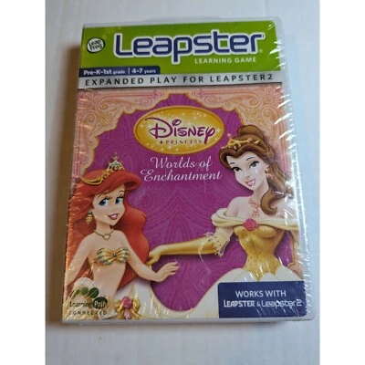 NIB Sealed NOS Leapster 1 & 2 Leap Frog Disney Princess Worlds of Enchantment - Image 1 of 4
