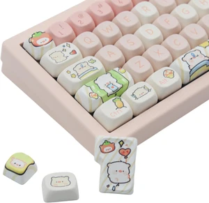 Cmokifuly MOA Profile Keycaps,Cute Keycaps Piglets Custom Keycaps ANSI&ISO 140 - Picture 1 of 7