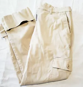 Motherhood Maternity Khaki Capri Cropped Pants Sz Sm - Picture 1 of 6