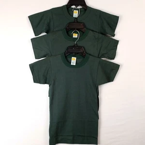 VINTAGE Russell Athletic Boys S (24-26) Dark Green T-Shirts - Lot of 3 - Picture 1 of 6