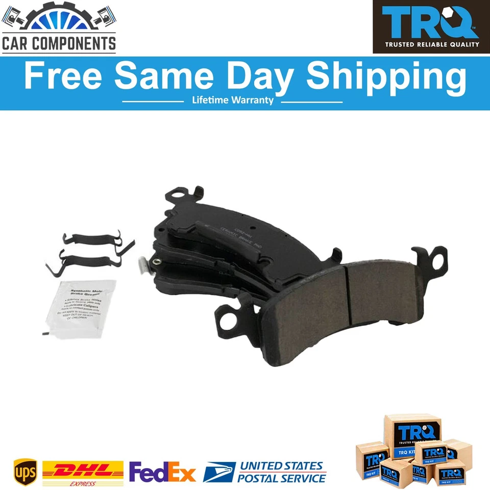 TRQ New Front Premium Ceramic Brake Pad For 1968-2002 Buick Cadillac Chevy GMC - Image 1 of 4