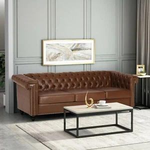 Zyiere Tufted Chesterfield 3 Seater Sofa - Picture 1 of 55
