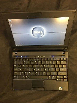 Dell Latitude 2110 10" Laptop Atom 1.6GHz 160GB HD 2MP WEBCAM Windows 7 Netbook - Image 1 of 4