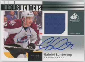 Gabriel Landeskog 2011-12 UD SP Game Used Inked Sweaters Auto IS-GL /50 26815 - Picture 1 of 2