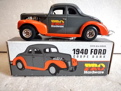 Ertl 1940 Ford Cupé Diecast Pro Hardware Metal Vehículo Bloqueo Banco de Monedas Foto 1 de 4