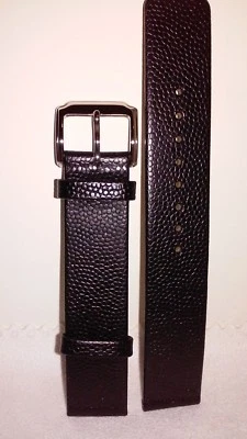 2 conjuntos de pulseiras de relógio de couro preto Kenneth Cole 18 mm - Imagem 1 de 2