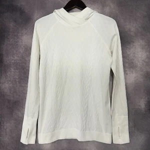 Lululemon Rest Less White Activewear Hoodie Pullover Size 8 Athletic Lightweight - Picture 1 of 8