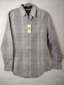 Axist Shirt Long Sleeve Men's Small Black Purple Stripe Wrinkle Resistant Casual - Picture 1 of 11