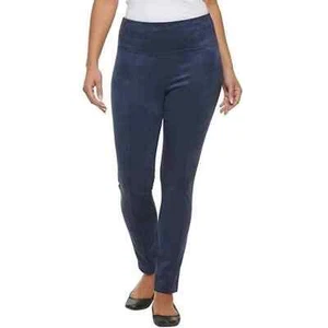 Andrew Marc Women's Mid Rise Lightweight Faux Suede Pull On Pant Navy XXL NWT - Picture 1 of 12