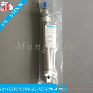 For Festo DSNU-25-125-PPV-A Double-Acting Cylinder DSNU25125PPVA 19249 10 Bar - Picture 1 of 8