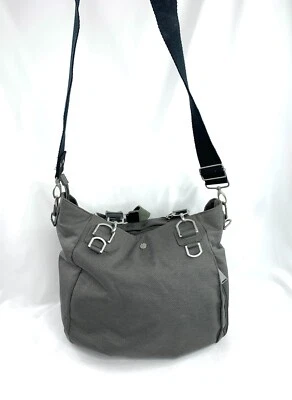 Lassig Green Label Gray Nylon Canvas Large Crossbody Diaper Bag kt052016 - Image 1 of 4