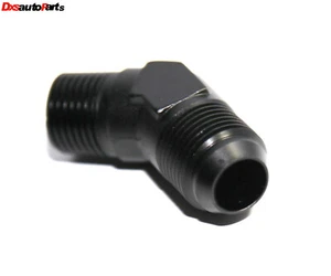 (uno) Adaptador de montaje de línea de gas combustible y gas macho AN10 10AN 45 grados AN10 macho a 1/2 NPT - Imagen 1 de 7