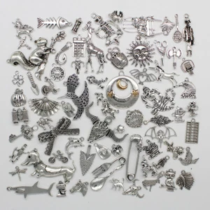 Wholesale Antique Silver Jewelry Finding Charms Pendants Carfts DIY - Picture 1 of 167