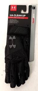 Under Armour Heat Gear Boy's YMD Batting Gloves Clean Up Black Breathable New - Picture 1 of 2