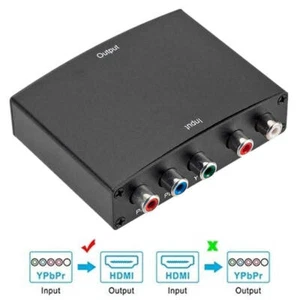 YPBPR zu HDMI 1080P RGB Component Video +R/L Audio Adapter Konverter Splitter TD - Bild 1 von 8
