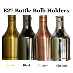 Metal Lamp E27 Vintage Bulb Holder Colour Bottle Neck Style Pendant lamp Holder - Picture 1 of 16