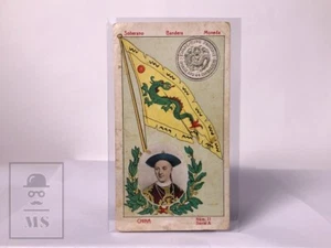 Antique Imperial Chocolate Card – China Flag, Coin & President Yuan Shikai - Picture 1 of 2