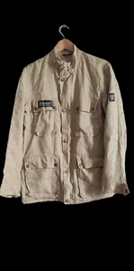 Chaqueta De Colección BELSTAFF Lino Etiqueta Dorada Beige Claro Para Hombre Hecha en Italia Talla S/M - Imagen 1 de 23