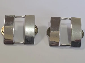 PAIR - ARMY/USMC CAPTAIN UNIFORM SHOULDER INSIGNIA - 1-1/8" STERLING - Picture 1 of 2
