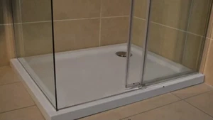 Slimline 35mm 1000x800 DIAMOND Stone Shower Enclosure Tray Rectangle Free Waste - Picture 1 of 8