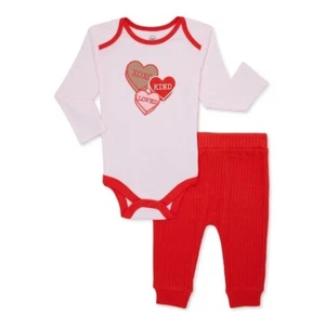 CUTE Infant 2 pc Valentines Outfit (Size 0-3 Months) BRAND NEW W TAGS - Picture 1 of 4