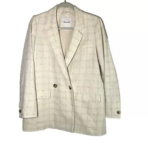Blazer doppiopetto MADEWELL The Caldwell taglia M panna Gand plaid finestra - Foto 1 di 14