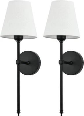 Wall Sconces Set of 2 Rustic Industrial Wall Lamps Hardwired Column Stand Torch - Image 1 of 4