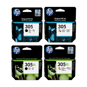 Genuine HP305 BK & COLOUR Ink Cartridges for DeskJet 2710 2720 |307XL|305|305XL - Picture 1 of 15