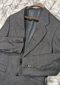 LORO PIANA Brand 100% Cashmere Gingham Windowpane Over Check Blazer Mens 40R - Picture 1 of 13