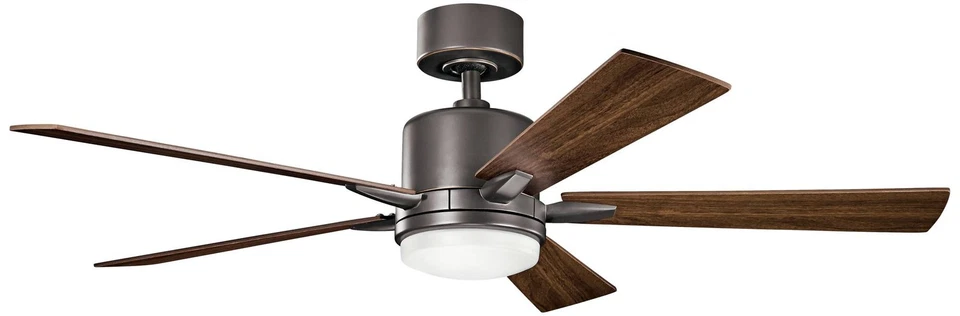 52" Kichler Lucian Olde Bronze LED Ceiling Fan with Wall Control - Image 1 of 1