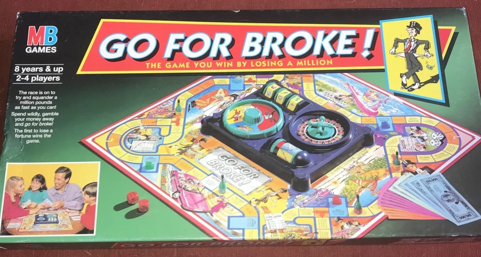 Vintage Go For Broke Board Game MB Games 1993 Complete & Great Condition - Xmas! - Image 1 of 4