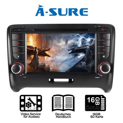 7" 16GB Autoradio DVD CD GPS Navi Bluetooth für Audi TT 8J 2006-2012 - Bild 1 von 4