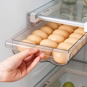 Refrigerator Eggs Storage Box Plastic Food Container Pull-out Drawer Holder - Picture 1 of 7