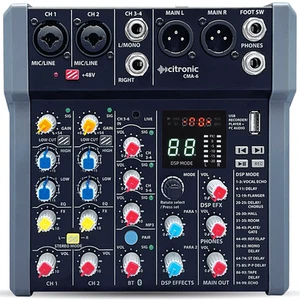 CMA-6 Compact Mixer with Digital Effects USB PC Record and Bluetooth - Picture 1 of 6