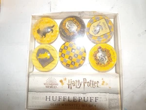Harry Potter Wizarding World Hufflepuff Glas Magnet 6er Set NEU #G1 - Bild 1 von 1