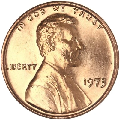 1973 P Lincoln Memorial Cent Penny from US Mint Set - Image 1 of 4
