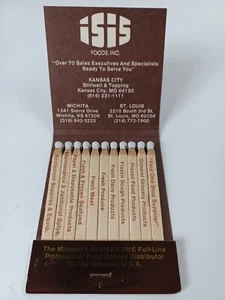 Vintage Oversize Matchbook Isis Foods Inc. 4" Collectible Matches NOS Unstruck - Picture 1 of 7