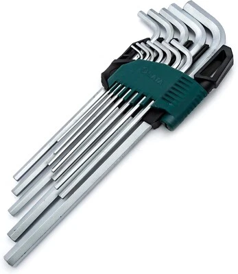 SATA 12PC SAE HEX WRENCH SET EXTRA LONG W/CARRYING CASE ST09104SJ - Image 1 of 2