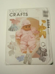 McCalls Crafts 8554 Doll Clothes Pattern UNCUT - Picture 1 of 3