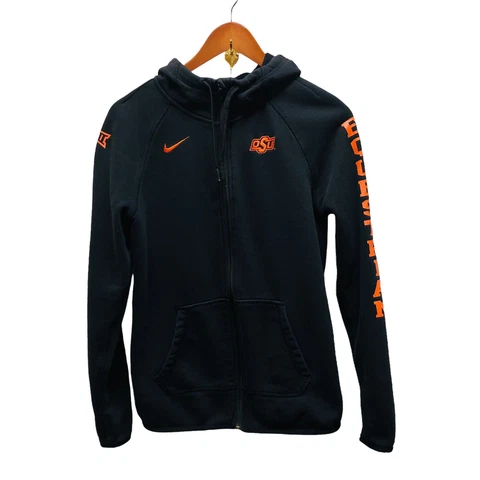 Oklahoma State Cowboys Nike Full Zip Up Hoodie Jacket Team Issue Equestrian S5 Cover