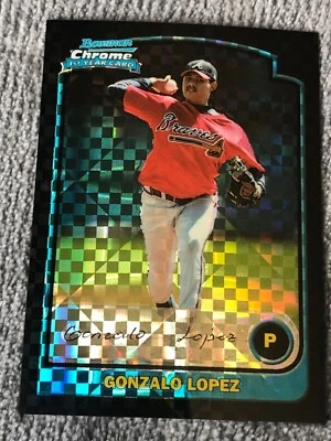 2003 Bowman Chrome X-Fractor Gonzalo Lopez #250 Rookie RC - Image 1 of 2