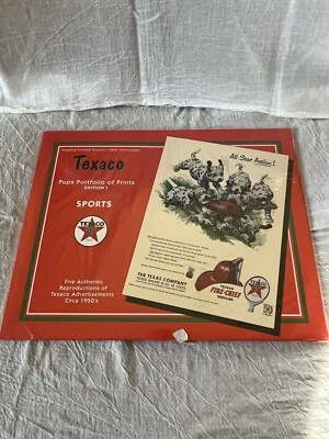 Texaco Pup Portfolio Prints 5 Authentic Reproductions Of Texaco Ads Sports Ed. 1 - Image 1 of 2