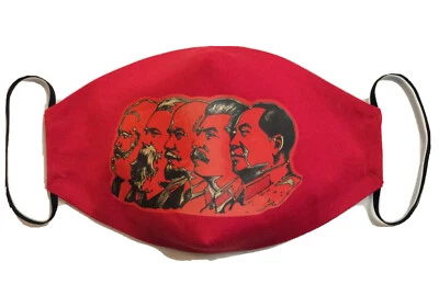 Socialist Mask Soviet Union Marks Engels Lenin Stalin Mao Cotton Adults Size L - Image 1 of 3