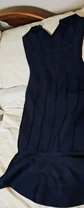 Womens VENUS Sleeveless Dress Small Navy Blue Lined Back Zip - Picture 1 of 13